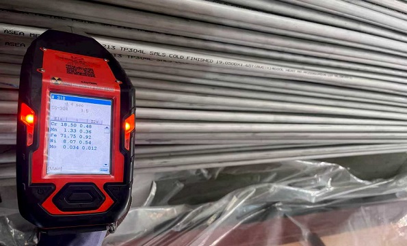 PMI inspection for stainless steel pipes