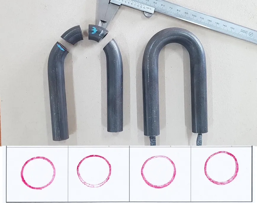 U-bend tube mockup sample